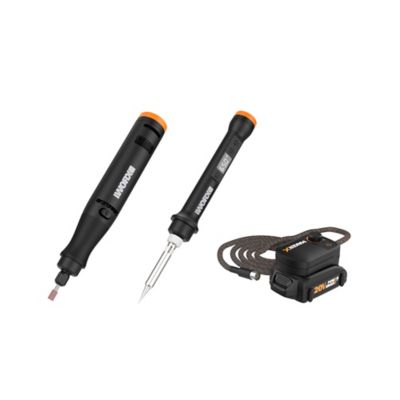 WORX 20V MakerX Power Share Kit with Rotary Tool and Wood and Metal Crafter Iron