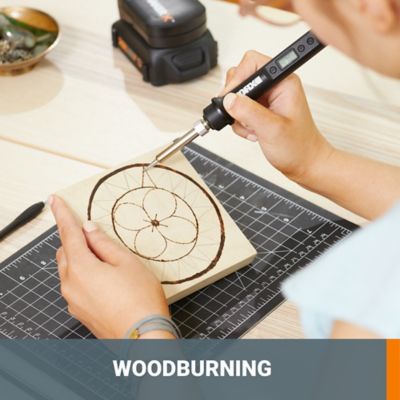 Image showing 5 th WORX 20V MakerX Power Share Kit with Rotary Tool and Wood and Metal Crafter Iron