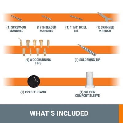 Image showing 9 th WORX 20V MakerX Power Share Kit with Rotary Tool and Wood and Metal Crafter Iron