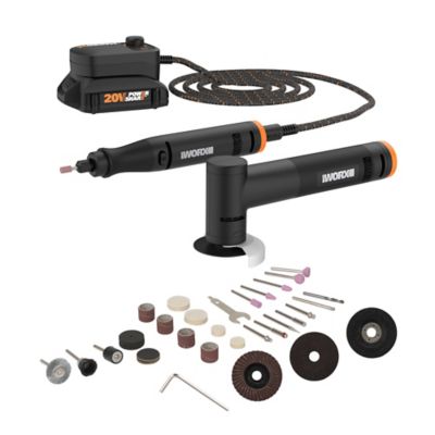 Image showing  20V MakerX Power Share Kit with Rotary Tool and Grinder