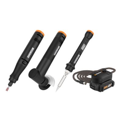 WORX 20V MakerX Power Share Kit with Rotary Tool, Grinder and Soldering Iron Wood Burner