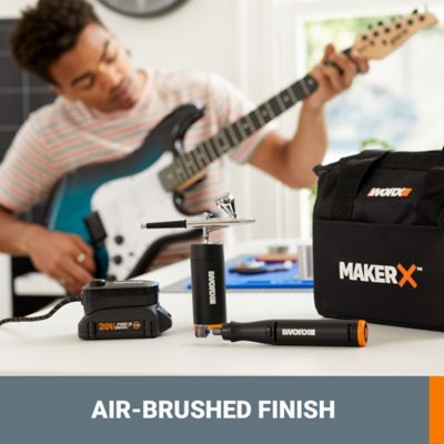 Image showing 7 th WORX 20V MakerX Power Sharekit with Rotary Tool and Air Brush