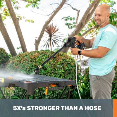 Image showing  320 PSI 0.53 GPM Cordless Electric Cold Water 20V Hydroshot Portable Power Cleaner, 4Ah Battery and Charger Included
