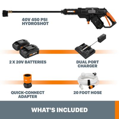 Tool-Only WORX WG644.9 40V Electric Hydroshot Portable Power Cleaner for sale online 