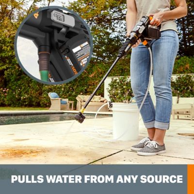 Image showing  450 PSI 0.9 GPM Cordless Electric Cold Water 40V Hydroshot Portable Power Cleaner Kit