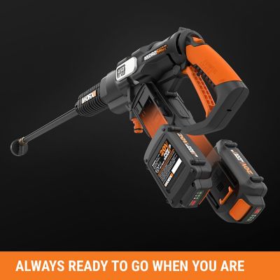 Image showing 9 th WORX 450 PSI 0.9 GPM Cordless Electric Cold Water 40V Hydroshot Portable Power Cleaner Kit