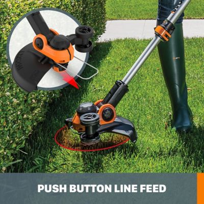Image showing  12 in. 20V Straight Shaft Cordless String Trimmer/Edger, Battery and Charger Included, WG162