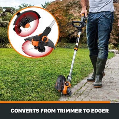Image showing  12 in. 20V Straight Shaft Cordless String Trimmer/Edger, Battery and Charger Included, WG163.10