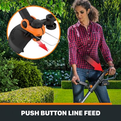 Image showing 7 th WORX 12 in. 20V Straight Shaft Cordless String Trimmer/Edger, Battery and Charger Included, WG163.10