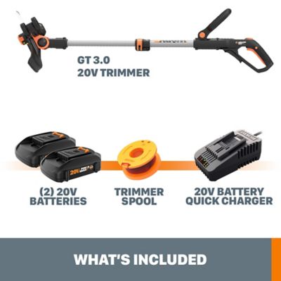Image showing 9 th WORX 12 in. 20V Straight Shaft Cordless String Trimmer/Edger, Battery and Charger Included, WG163.10