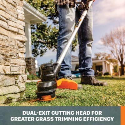 Image showing  12 in. 40V Fixed Shaft Straight Shaft Cordless String Trimmer/Edger, Battery and Charger Included