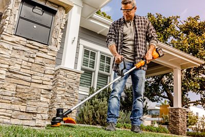 Image showing 7 th WORX 12 in. 40V Fixed Shaft Straight Shaft Cordless String Trimmer/Edger, Battery and Charger Included