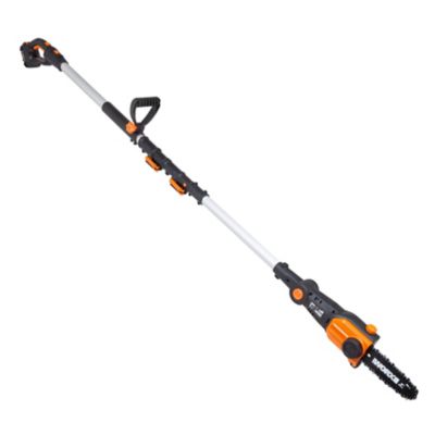 WORX 8 in. 20V Cordless Pole Saw with 13 ft. Reach, Tool-Free Chain Tensioning, 3-Position Head, Rotating Handle, WG349