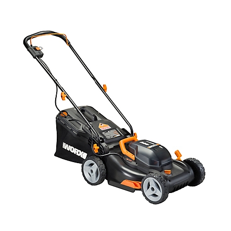 WORX 17 in. 40V Cordless Electric Push Lawn Mower, Batteries and Charger  Included at Tractor Supply Co.