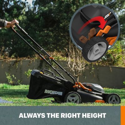 Image showing  17 in. 40V Cordless Electric Push Lawn Mower, Batteries and Charger Included