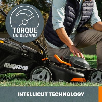 Image showing  17 in. 40V Cordless Electric Push Lawn Mower, Batteries and Charger Included