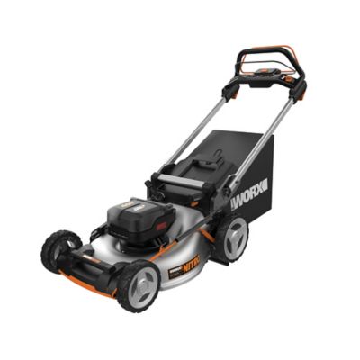 WORX 20 in. 40V Cordless Electric Nitro Self-Propelled Push Lawn Mower Best Lawn Mower with Lower Cost Batteries