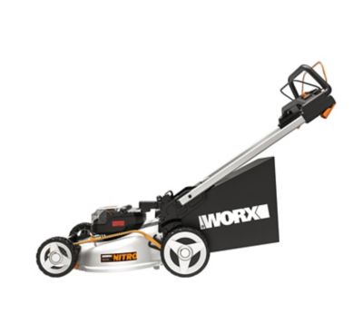 Image showing 7 th WORX 20 in. 40V Cordless Electric Nitro Self-Propelled Push Lawn Mower
