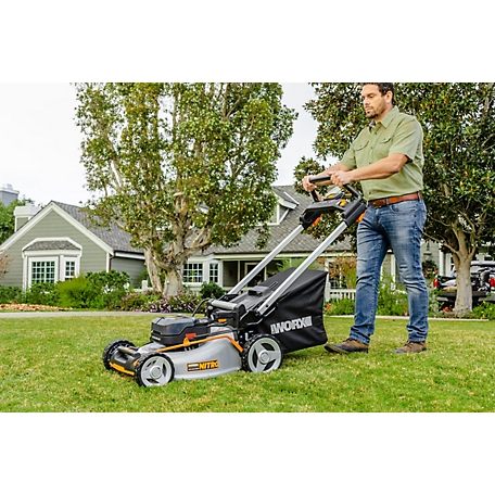 WORX 20 in. 40V Cordless Electric Nitro Self-Propelled Push Lawn