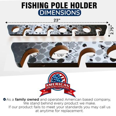 Image showing  Gray 8-Fishing Rod Capacity Wall or Ceiling Storage Rack with Stress-Free Mounting