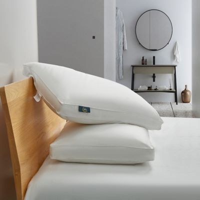 Image showing  White Goose Feather and White Goose Down Fiber Bed Pillows, Side Sleeper, 233 Thread Count