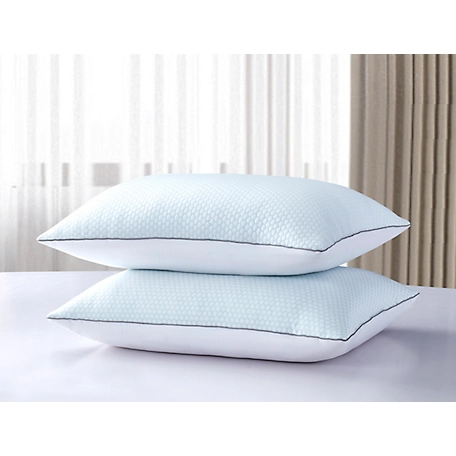 Serta Summer and Winter White Goose Feather Bed Pillow, 233 Thread Count, 2 pc.