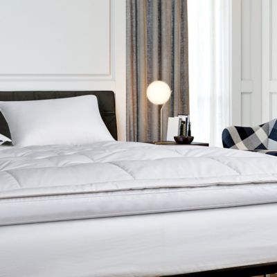 Image showing  233 Thread Count Cotton Feather and Down Fiber-Top Featherbed Mattress Topper, 2 in.