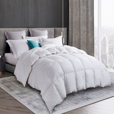 Image showing  240 Thread Count White Goose Feather and Down Comforter, Cotton