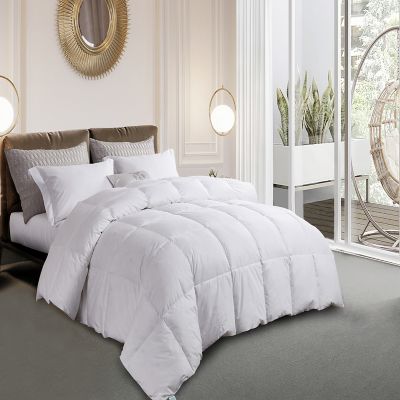 Image showing  240 Thread Count White Goose Down and Feather Comforter, Cotton