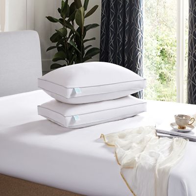 Martha Stewart White Feather and Down Pillows, 18 in. x 26 in. x 2 in., 240 Thread Count, 2 pc.