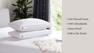 Image showing  White Feather and Down Pillows, 240 Thread Count, 2 pc.