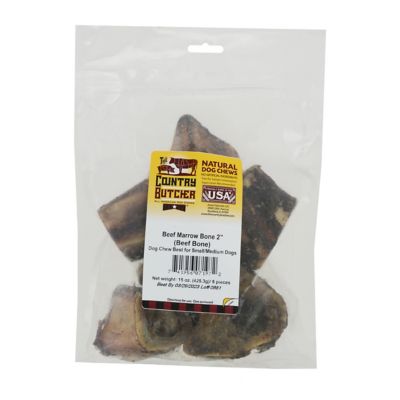 The Country Butcher 2 in. Beef Marrow Bone Dog Chew Treats, 6 ct.