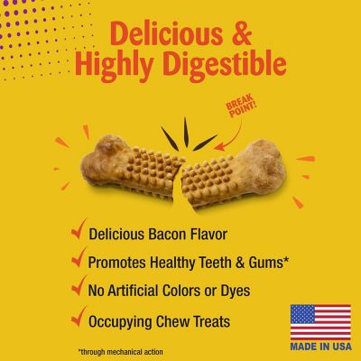 Image showing  Bacon Flavor Dog Chew Treats, 1.3 lb., 7 ct.
