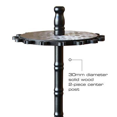 Image showing  Round Fishing Rack with Wood Post, Gray