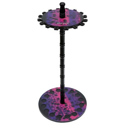 Image showing  Round Fishing Rack with Wood Post, Pink/Blue