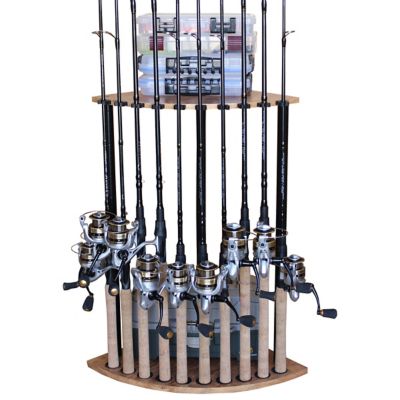 Rush Creek Creations 30 Fishing Rod Round Spinning Storage Rack