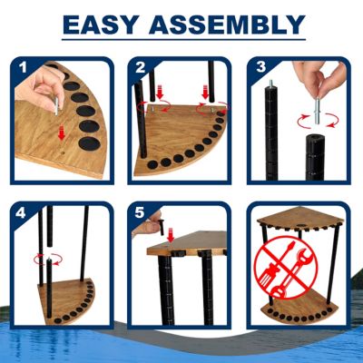 Image showing 7 th Rush Creek Creations 10-Fishing Rod Holder Corner Storage Rack with Stress-Free Assembly, American Cherry