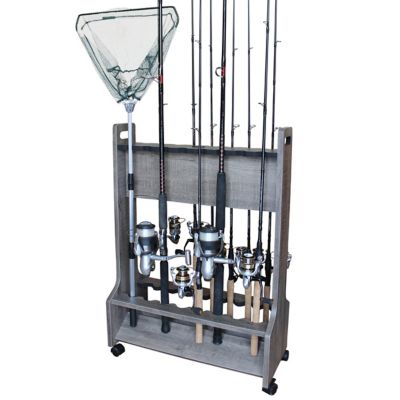 Rush Creek Creations Double-Sided Fishing Rod Rolling Storage Rack