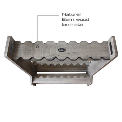 Image showing  Double-Sided Fishing Rod Rolling Storage Rack, Barn Wood