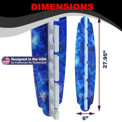 Image showing  11-Rod Saltwater Rod Wall Rack, Blue