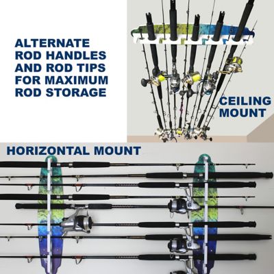 Image showing  11-Rod Saltwater Fishing Rod Wall Rack, Mahi