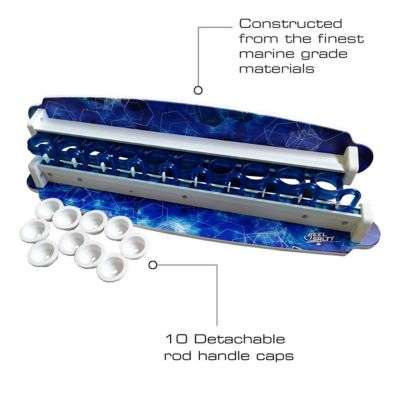 Image showing  10-Rod Saltwater Fishing Rod Wall Storage Rack