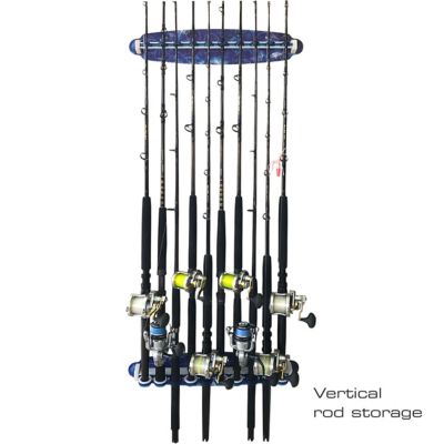 Image showing 5 th Rush Creek Creations 10-Rod Saltwater Fishing Rod Wall Storage Rack