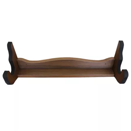 Rush Creek Creations Single Gun Wall Mount Dark Walnut Wall Gun Racks