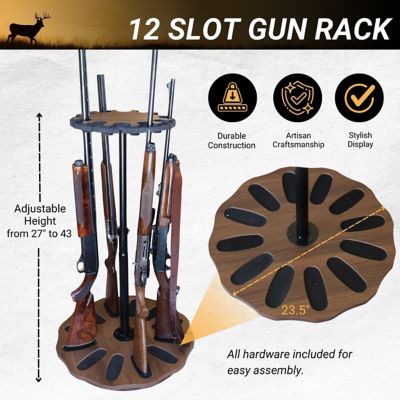 Image showing  12 Long Gun 14.08 cu. ft. Adjustable Height Spinning Storage Rack
