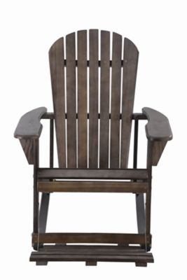 W Unlimited Zero Gravity Collection Adirondack Rocker with Built-In Footrest and Rocker, Natural Pine Wood Finish