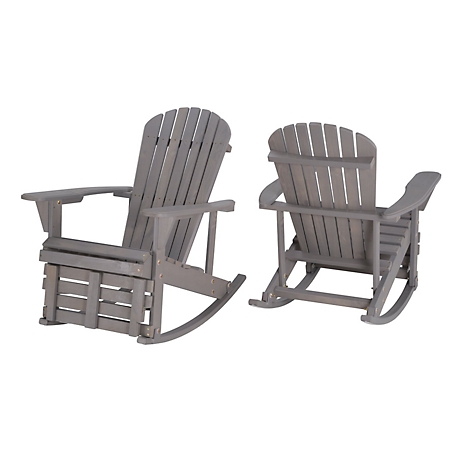 W Unlimited 2 pc. Zero Gravity Collection Adirondack Rocker Set with Built-In Footrest
