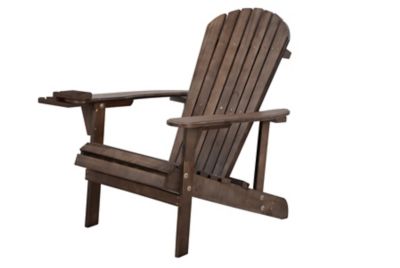 W Unlimited Earth Collection Adirondack Chair with Phone and Cup Holder, Natural Pine Wood Finish