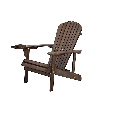 W Unlimited Earth Collection Adirondack Chair with Phone and Cup Holder, Natural Pine Wood Finish