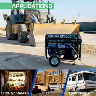 Image showing 6 th DuroMax 5,500/4,500-Watt Dual-Fuel Portable Generator, CO Alert